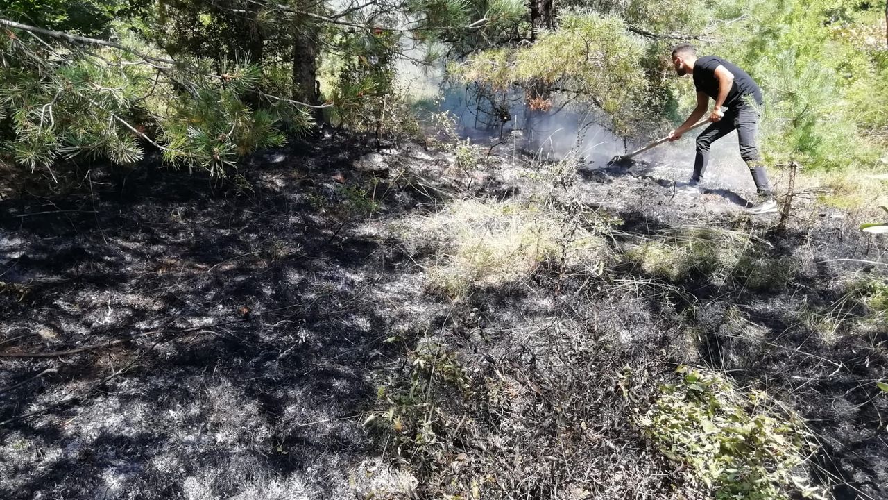 Pınarbaşı'ndaki yangın söndürüldü