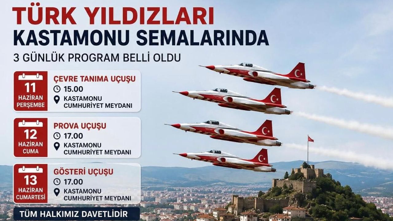 Türk Yıldızları’nın Kastamonu programı belli oldu