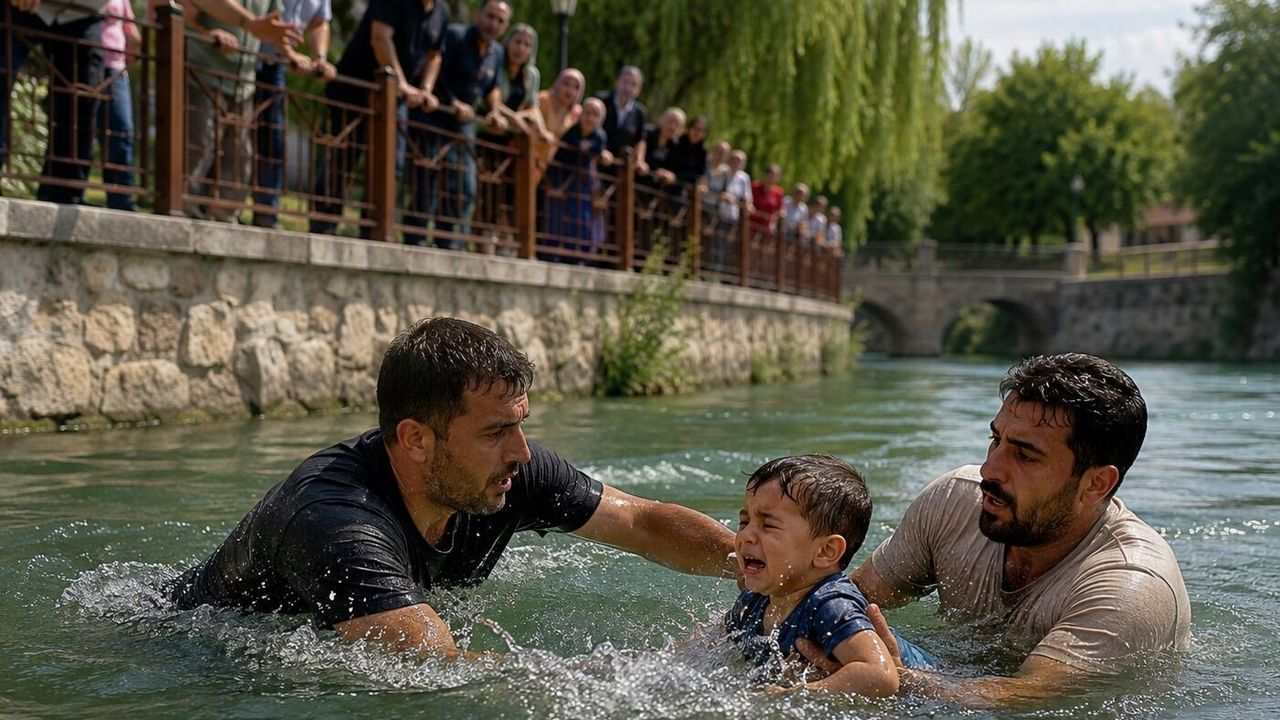 Taşköprü'de yürekleri ağza getiren olay