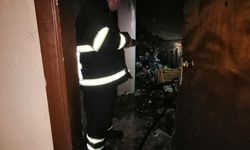 Karabük'te yangın çıkan çöp evde kalan kişi yaralandı