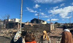 AK Partili kadınlar yanan köyü ziyaret etti