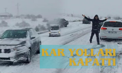 Kastamonu-Eflani arasında kar nedeniyle araçlar yolda kaldı