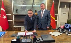 Başkan Hasan Baltacı, Galip Vidinlioğlu'ndan görevi devraldı
