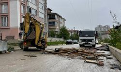 Çorum'un Oğuzlar ilçesinde şiddetli yağış etkili oldu