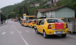 Öldürülen meslektaşları için Kastamonulu taksiciler tek yürek oldu