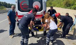 Zonguldak'ta bariyere çarpan otomobildeki 4 kişi yaralandı