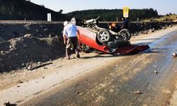 Kastamonu'da feci kaza: Otomobil takla attı, 2 yaralı!