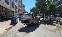 Samsun'da devrilen cipteki 2 kişi yaralandı