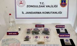 Zonguldak'ta uyuşturucu ve sahte alkol operasyonunda 1 şüpheli gözaltına alındı