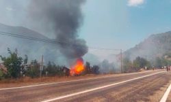 Kastamonu'da çıkan yangın samanlığı küle döndürdü