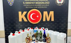 55 litre etil alkol, 8 litre el yapımı içki ele geçirildi