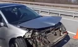 Kanlıgöl'de feci kaza: İstinat duvarına çarptı!