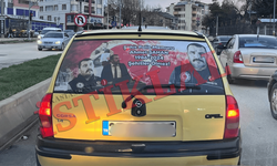 Kastamonu'da şehit düşen Ahmet Şahan'ın hatırasını trafikte taşıyor
