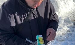 Yaşlı adama dron ile ilaç ulaştırıldı