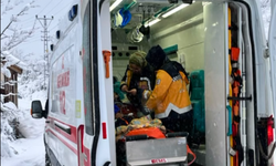 Cide’de hasta zorlu şartlarda hastaneye ulaştırıldı