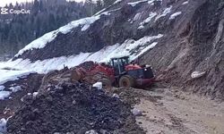 Kastamonu'da eriyen kar heyelana neden oldu