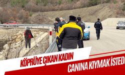 Kastamonu'da köprüye çıkan kadın canına kıymak istedi