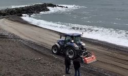 Kastamonu sahilinde taşlar yerini kuma bırakıyor