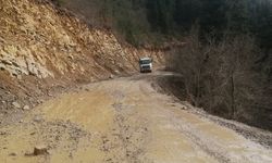 Kastamonu'da ağır tonajlı araçlar köy yolunu bitirdi!