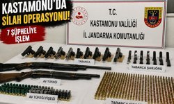 Kastamonu'da 7 şüphelinin evlerinden çıkan mühimmat şaşırttı