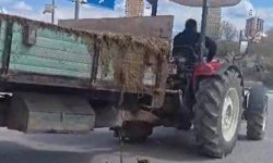 Kastamonu’da yola gübre saçıldı, sürücüler tepki gösterdi