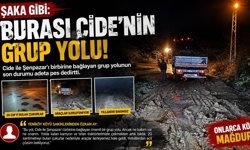 Şaka gibi: Burası Cide’nin grup yolu!