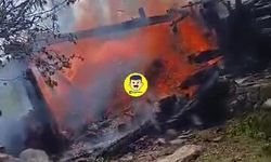 Kastamonu Tosya'da Samanlık Yangını