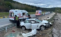 Kastamonu’da otomobil su kanalına çarptı: 4 yaralı!