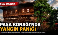 Kastamonu'da tarihi turistik konaktan dumanlar yükseliyor