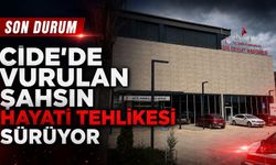 Cide'de vurulan şahsın hayati tehlikesi sürüyor