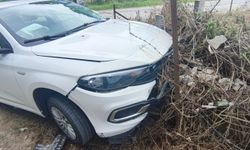 Kastamonu'da kontrolden çıkan otomobil "son durakta" durabildi