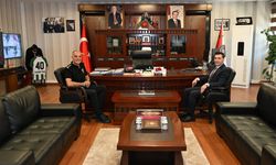 Cide Kaymakamı Furkan Atalık'tan İl Emniyet Müdürü Tamer Taş'a ziyaret