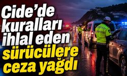 Cide’de kuralları ihlal eden sürücülere ceza yağdı