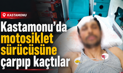 Kastamonu’da motosiklet sürücüsüne çarpıp kaçtılar