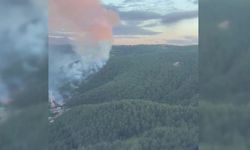 Kastamonu’daki orman yangını havadan böyle görüntülendi