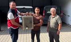 Yaralı halde bulunan leylek, koruma altına alındı