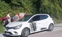 Yol çalışmasının sürdüğü caddede bir kaza daha