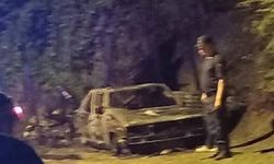 İnebolu’da park halindeki otomobil alevlere teslim oldu
