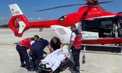 Kastamonu’da inme geçiren hasta ambulans helikopterle sevk edildi