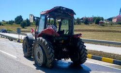 Seydiler'de korkutan kaza! Tır ile traktör çarpıştı