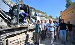 Tosya'daki Çukurhan Göleti'nde imalatlar sürüyor
