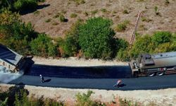 Kastamonu’da Hanönü-Halkabük yoluna asfalt mesaisi