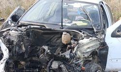Kastamonu'da feci kaza aracın motoru yerinden koptu!