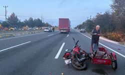D-100’de otomobil ile motosiklet çarpıştı: 1 yaralı