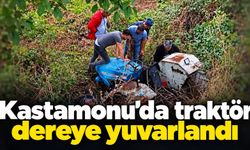 Kastamonu’da traktör dereye yuvarlandı, sürücüsü yaralandı