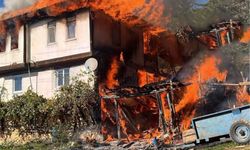 Kastamonu'da köy yangını: Bir ev alevlere teslim oldu