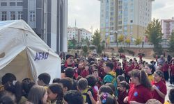 Kastamonu’da öğrenciler deprem tahliye tatbikatı yaptı