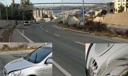 Kastamonu’da kontrolden çıkan araç karşı şeride geçti