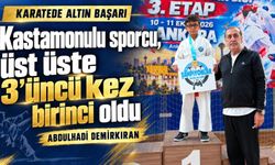 Kastamonulu sporcu üst üste 3'üncü kez birinci oldu