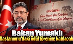 Bakan Yumaklı Kastamonu’daki ödül törenine katılacak